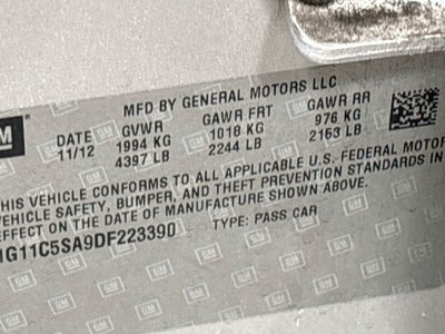 2013 Chevrolet Malibu LT 1LT