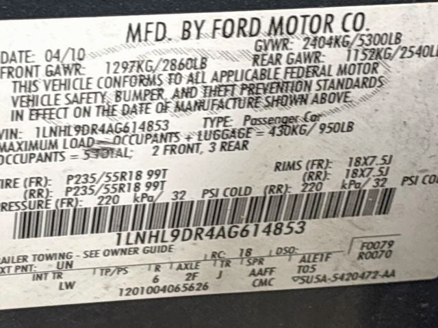 2010 Lincoln MKS Base CLEAN CARFAX!