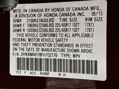 2015 Honda CR-V EX-L w/Navigation