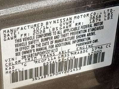 2017 Nissan Sentra SR W/ CLEAN CARFAX