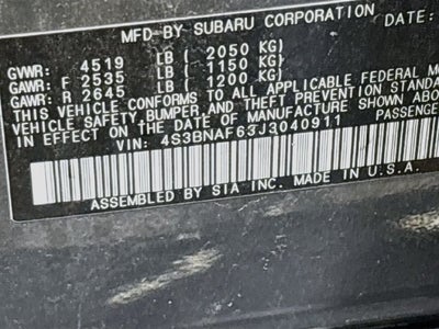 2018 Subaru Legacy 2.5i Premium W/ REMOTE START