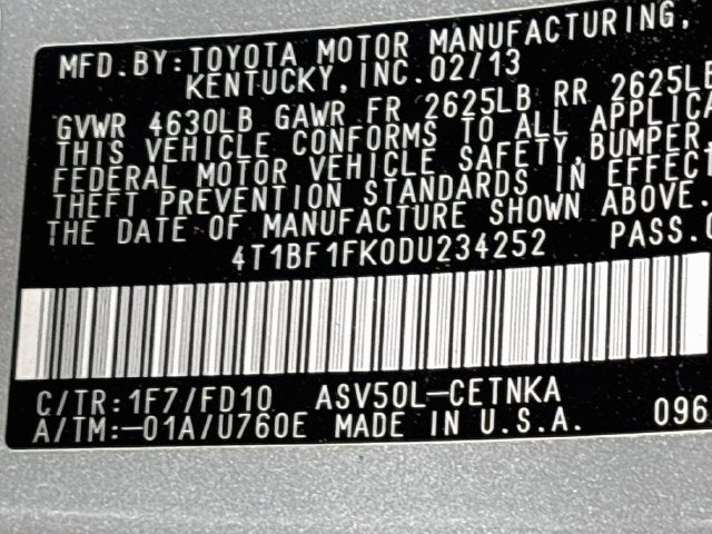 2013 Toyota Camry LE CLEAN CARFAX!