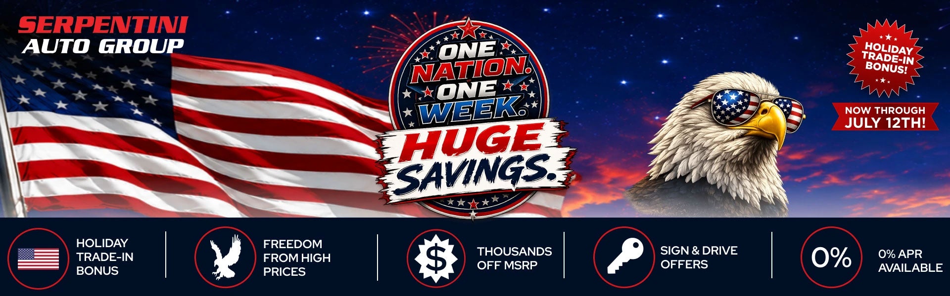 One Nation One Week, Huge Savings! at Serpentini Auto Group in Middleburg Heights