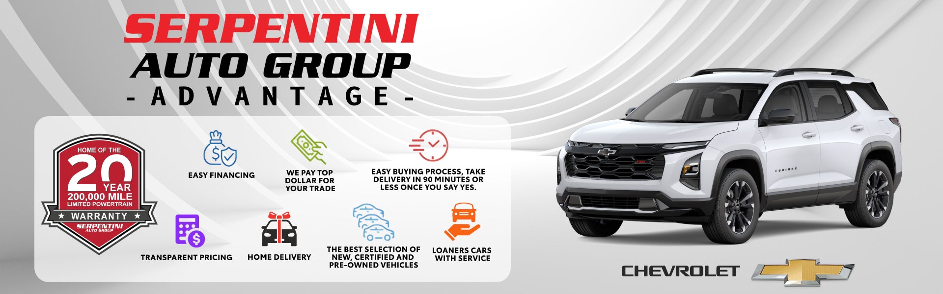 Easy Financing, We Pay top Dollar for your trade at Serpentini Auto Group 
